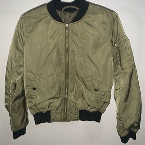Green bomber jacket
